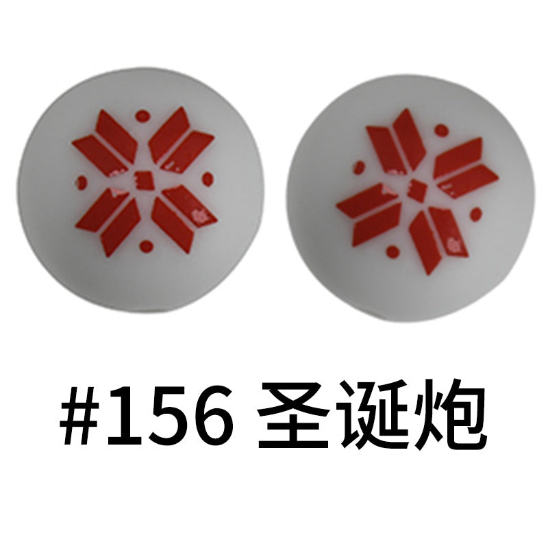 Wholesale 50pcs 16mm Print Silicone Beads Colorful Silicone Water Transfer Beads